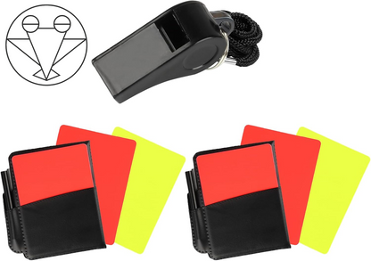 Ultimate Soccer Referee Kit: Whistle with Lanyard & Essential Red and Yellow Cards for Coaches and Referees