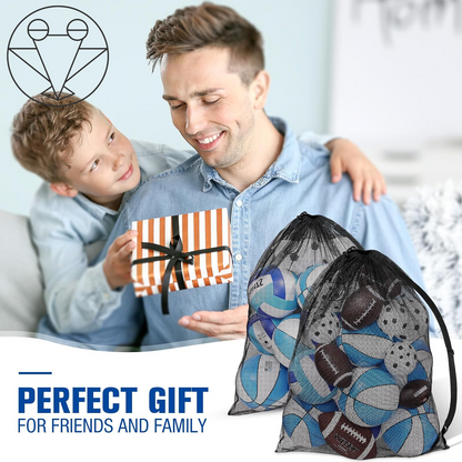 Extra Large Sports Ball Bag 30 X 40 Inches Mesh Soccer Basketball Bags Large Mesh Pouch with Adjustable Shoulder Strap for Football Volleyball Gym Sports Equipment