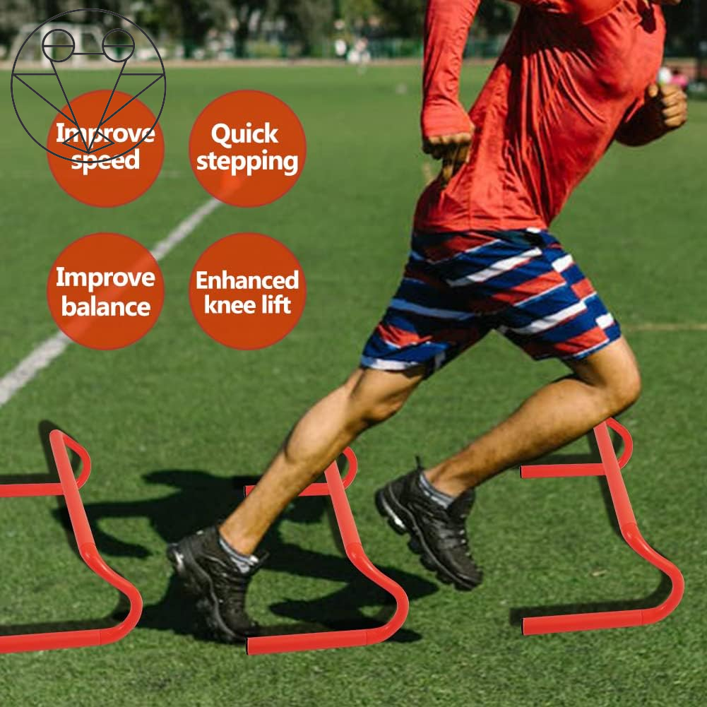 4 Pack Agility Speed Training Hurdles- 6" Detachable Agility Training Hurdles- Sports Practice Equipment for Athletes, Soccer, Basketball