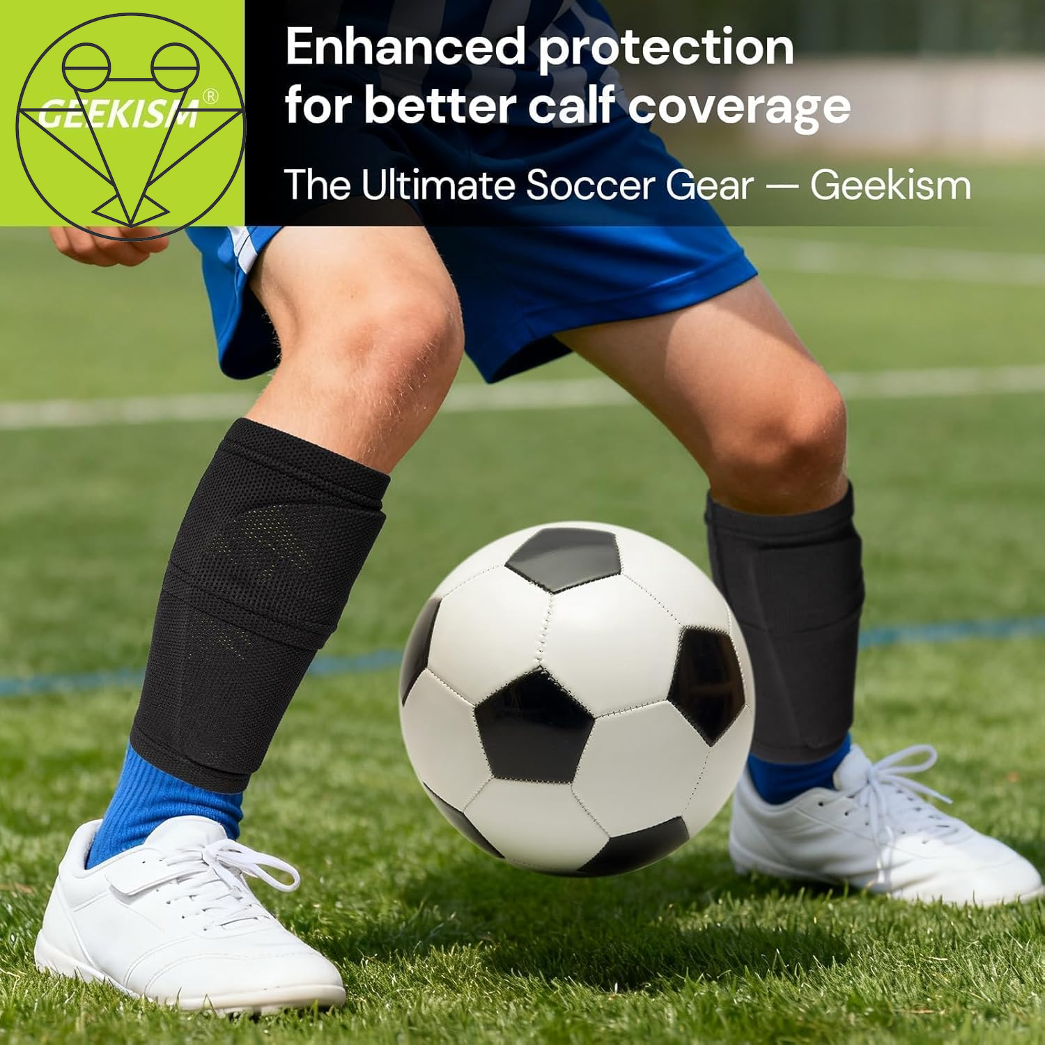Soccer Shin Guards for Youth Kids Toddler - Soccer Shin Pads for Teens & Men, Protective Football Gear for 3-16 Years Boys Girls & Adult, World Cup Lightweight Soccer Equipment