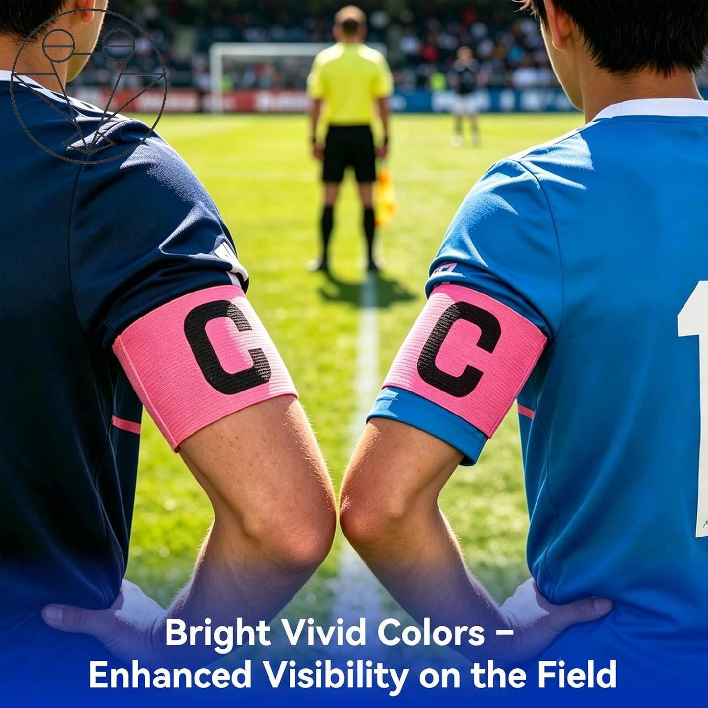 10PCS Elastic Soccer Captain Armband, Captain Arm Bands for Soccer Adjustable Leader Armband Unisex Football Arm Band for Adult & Youth Team Sports, Rugby, Basketball, Volleyball