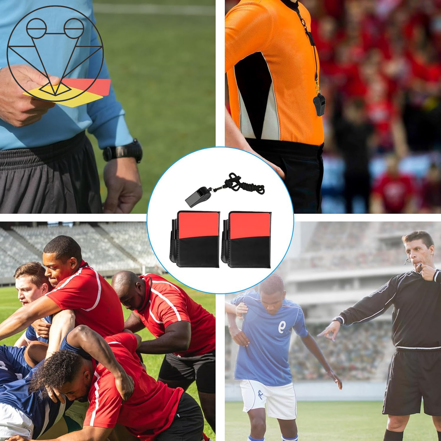 Ultimate Soccer Referee Kit: Whistle with Lanyard & Essential Red and Yellow Cards for Coaches and Referees