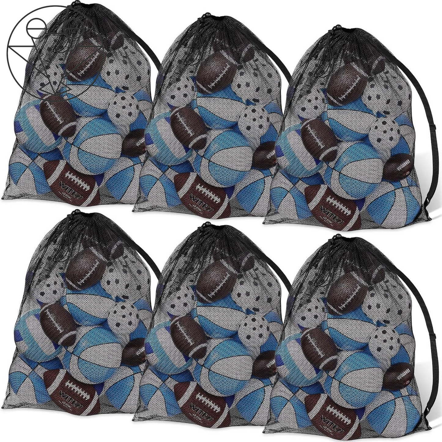 Extra Large Sports Ball Bag 30 X 40 Inches Mesh Soccer Basketball Bags Large Mesh Pouch with Adjustable Shoulder Strap for Football Volleyball Gym Sports Equipment